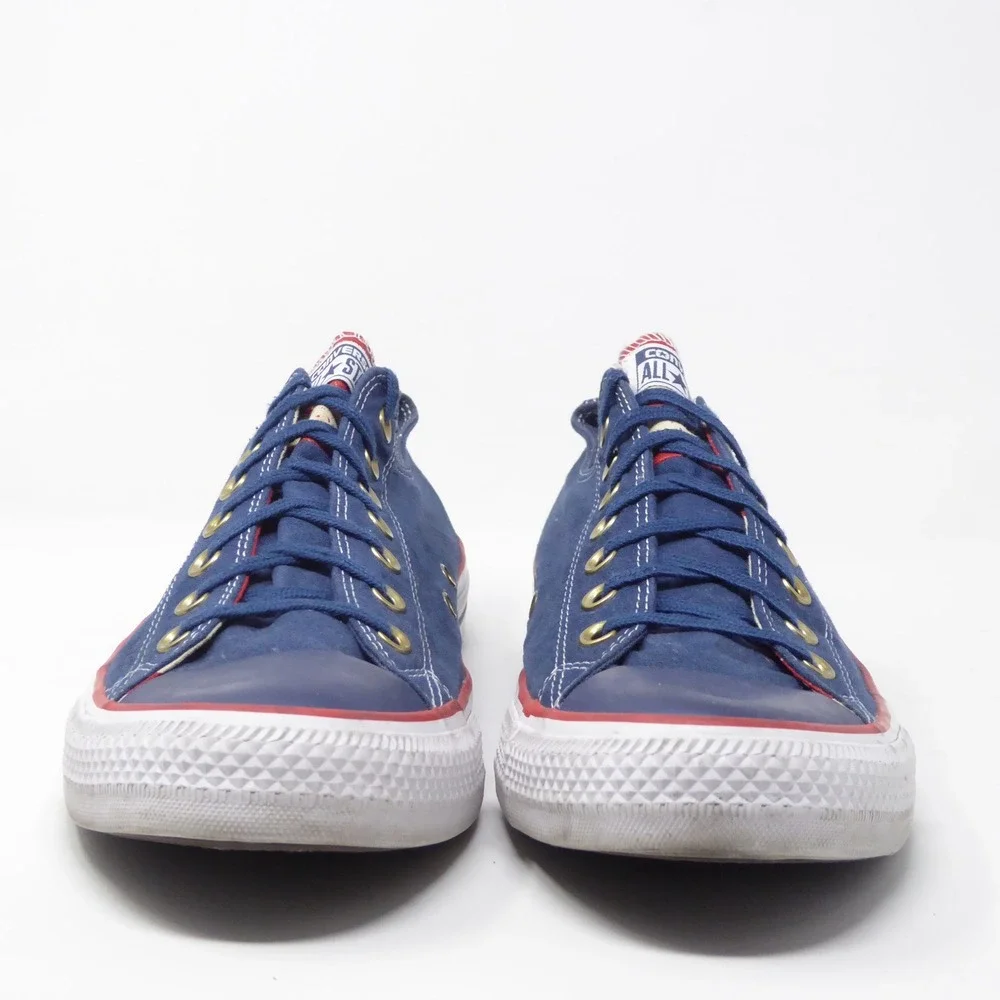 Converse Chuck Taylor All Star Low Navy Red Canvas Sneakers Shoes Mens Size 12 - Picture 2 of 9